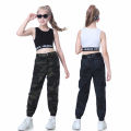Lolanta Kids Girls Hip Hop Street Dance Solo Clothes Crop Top Vest Or Pants Children's Jogger Sport Pants Rock Style Jazz Performance Wear 4-16 Years. 