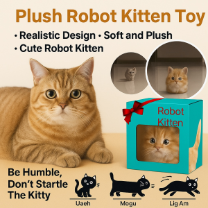 Puppy And Cat Simulation Short-Haired Plush Doll Electric Plush Cat Doll Simulation Barking Stuffed Cat Toy Children Gift