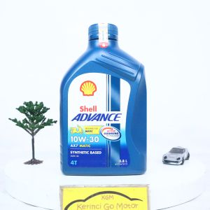 Shell Advance AX7 Matic SAE 10W-30 800ml API SN JASO MB Oli Motor Mesin Bensin Pelumas Synthetic Active Cleansing Technology Original