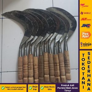 Arit Lokal Baja Per Sabit Pemotong Rumput Kayu Tanaman Serbaguna