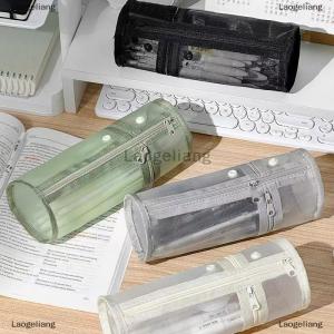 [COD] Laogeliang Lưới dual-sử dụng trang điểm bàn chải lưu trữ túi xách tay bàn chải trường hợp đơn giản công suất lớn bàn chải xô chủ du lịch đứng lên túi