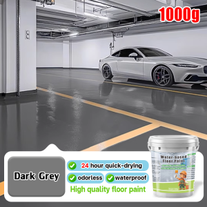 【3 In1】1KG Epoxy Flooring Paint Renovation Wear-Resistant Quick Dry High Gloss Anti Slip Floor Paint Waterproof Floor Paint for cement Epoxy Floor Paint for tiles Warehouse Garage Factory Kitchen Balcony Toilet