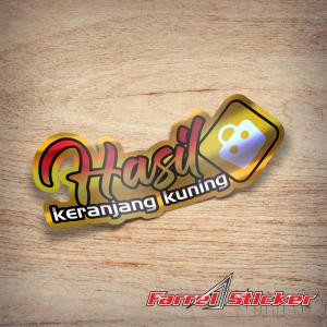 Sticker Keranjang stiker Hasil Keranjang Kuning