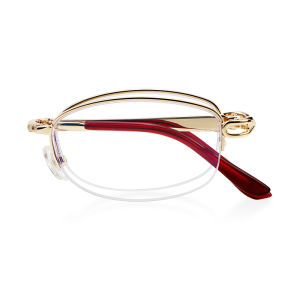 Kính đọc sách gấp chống ánh sáng xanh chống mệt mỏi siêu nhẹ kính khung kính mắt viễn với bao da