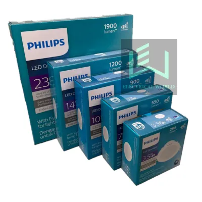 Philips Downlight LED Eridani 3.5W 7W 10W 14W 23W (Putih atau Kuning) Lampu Plafon Tanam 3.5 7 10 14 23 W Watt Original Garansi
