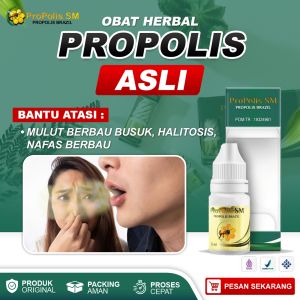 Obat Penghilang Bau Mulut Dan Napas Halitosis Nafas Berbau Busuk Tidak Sedap Propolis SM