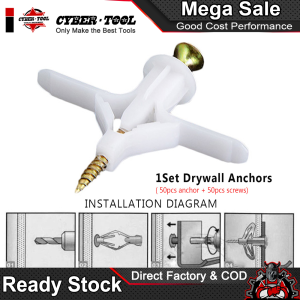 Self Drilling Hardware Professional With Screws Expansion High Strength Wall Manual Tool Home Pierced Drywall Anchor Kit