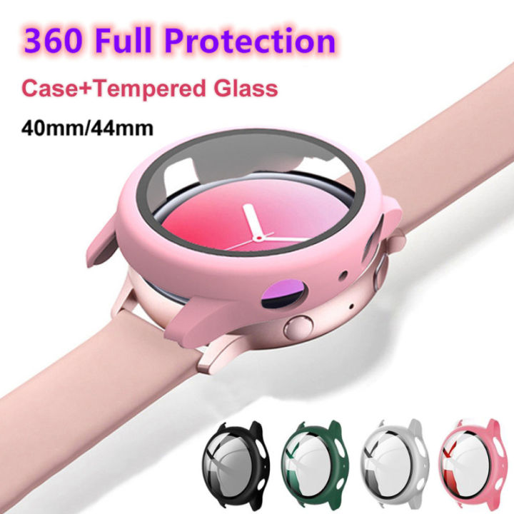 New Glass Case for Samsung Galaxy Watch Active2 44 40mm All Around Cover Bumper Screen Protector Galaxy Watch Active 2 44mm 40mm Lazada Singapore