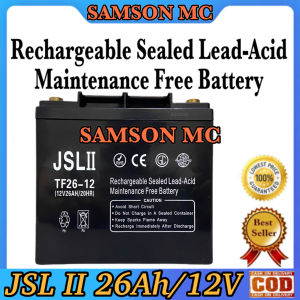 JSL II 26Ah 12V Regulated Sealed Lead Acid Battery for Medical Devices/UPS/Solar/Toycar Valve Rechargeable Vrla Battery