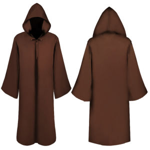 Halloween costumes for men and women including hooded cloaks star-themed battle cloaks Jedi Death samurai and wizard costumes for adults and children