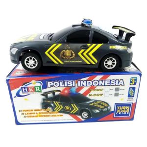 Mainan Mobil Mobilan Polisi Patroli Murah Jalan Bump & Go Baterai Lampu Suara Sirine - Koleksi Miniatur Police Car Bump Go Diecast Anak Cowok Laki Laki Edukatif