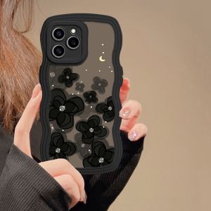 (Lokal Ready) Xinyu Casing hp Xiaomi Poco M3 Pro Poco M3 Poco X3 NFC Poco X3 Pro Tinta Mewah Bunga Hitam Langit Berbintang Tepi Bergelombang Soft Case