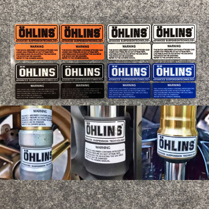 Ohlins Advanced Suspension Reflective Sticker Set – 5 Pcs, #O02, 3M Material