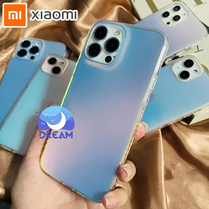 CASE CASING IMD HOLOGRAM POLOS AURORA RAINBOW FOR XIAOMI POCO M3