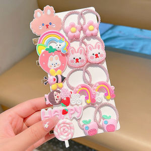 SET JEPIT RAMBUT DAN IKAT RAMBUT ANAK JEPIT IKAT RAMBUT KOREA STYLE KUNCIRAN RAMBUT ANAK LUCU