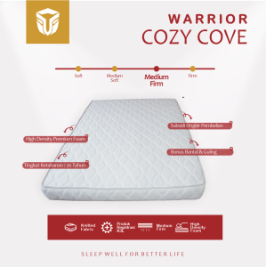 Kasur Busa WARRIOR Ukuran 200x160cm | Kasur Full Busa Ketahanan 20 Tahun | Kasur Murah Queen Size