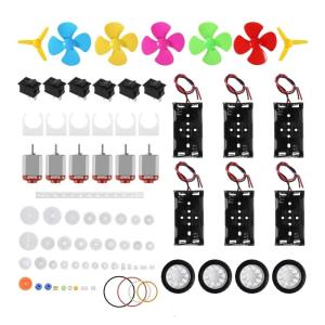 DIY Hobby Motor Set With Plastic Gears Propeller For Science Experiment And Engineering Projects