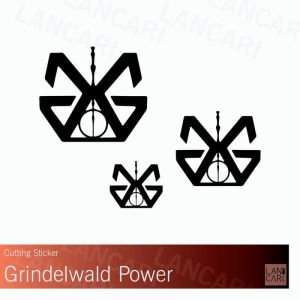 Stiker Grindelwald Power Cutting Macbook Laptop Vinyl Cut ORACAL