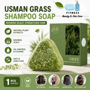 Natural Plant Shampoo Soap Usman Grass Shampoo Soap Herba Sabum Rambut Sabun Rambut Moisture 纯手工头发皂