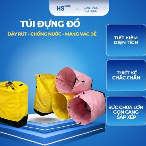 Túi Bạt Bạt Size To Đại Bảo Chăn Màn Quần Áo Đóng Hàng - Bạt Dày Cứng May Chắc Chắn Dây Rút Chống Nước