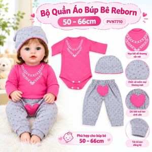 Bộ Quần Áo Trẻ Em Sơ Sinh Đồ CHỤP ẢNH 5–8kg  Búp Bê Reborn 50–66cm PVN7710 [Không Kèm Doll]
