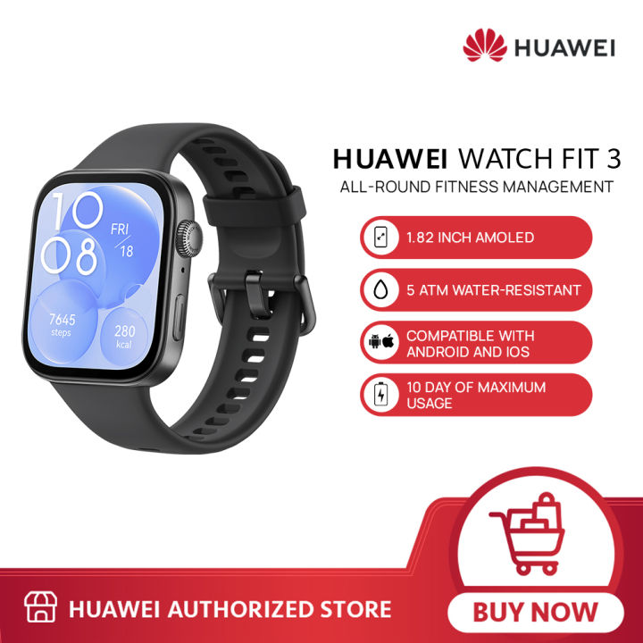 Bluetooth Smartwatch Huawei Watch Fit Lazada Amoled Display Huawei