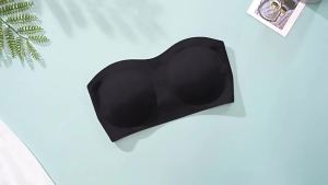 Shipped from China [2025] Foreign Trade Hot-Selling Womens Strapless Bra with Cross Side Buckle  Shein In-stock European and American