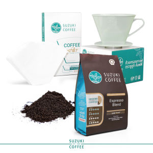 ชุดกาแฟดริป SUZUKI COFFEE คั่วเข้มมาก Espresso Blend