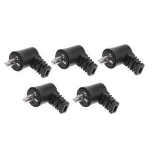 5 Pcs 2 Pin Din Right Angle HiFi Speaker Plug Cable o Screw Solder Connector