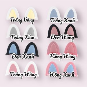 Nón Bảo Hiểm Haly Kính Phi Công Nửa Đầu - Mũ Bảo Hiểm Sơn Phủ Nano Kèm Tai Mèo 2 Màu Siêu Cute