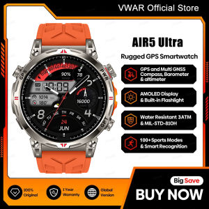 2025 New VWAR GPS Smartwatch 1.56" AMOLED Screen Compass Barometric Altimeter Voice Calling Smart Watch for Men Stratos 4 Pro