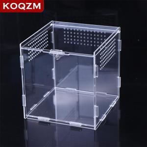 [COD] KOQZM KITCHEN Acrylic Transparent Reptile Breeding Box Terrarium Habitat Insect Spider Lizard Scorpion Feeding Cage Arboreal Enclosure Case