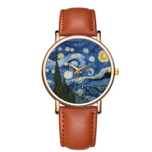 SIXIS Thắt lưng da Đồng hồ thạch anh nữ Thường ngày Nghệ thuật ấn tượng Vẽ tranh đồng hồ Thời trang Đồng hồ quyến rũ Đồng hồ đeo tay Những quý cô thanh lịch