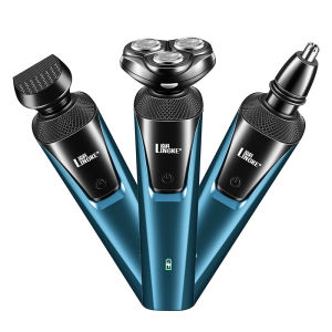 【Japanese Original】3 In 1 Electric Shaver for Men Multi-function Professional Hair Beard Trimmer Set for Men Rechargeable Waterproof Wet-Dry Dual Use Washable Nose Trimmer Beard Razor Kit