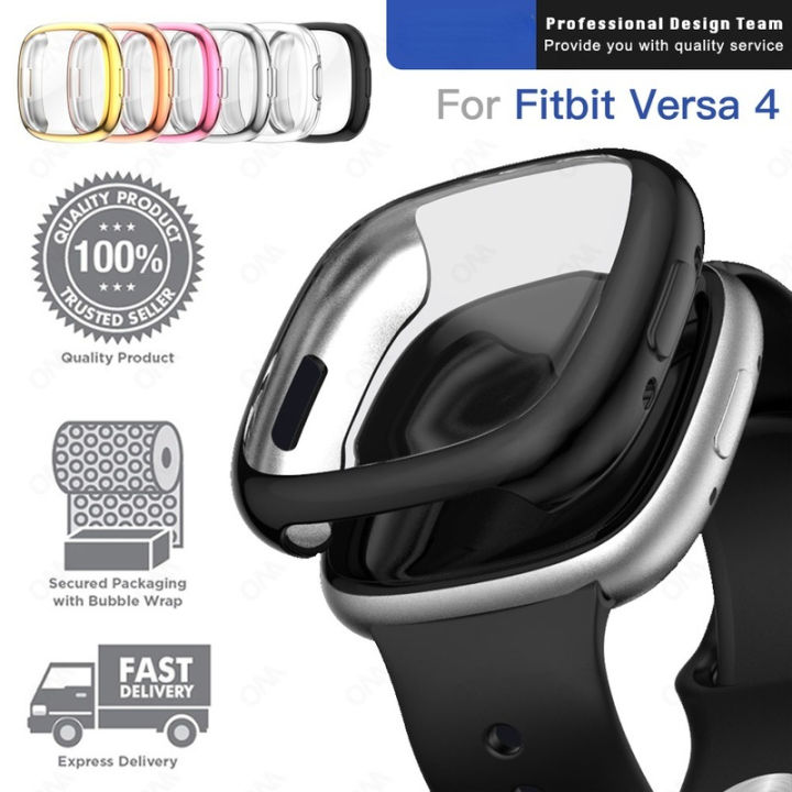 Full Screen Protector Case for Fitbit Versa 4 3 2 Sense Bumper Ultra