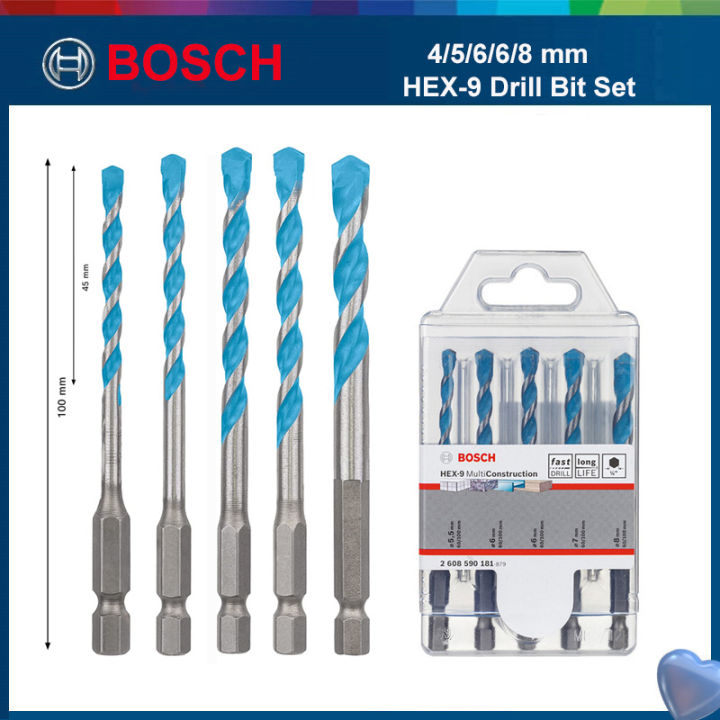 Bosch hex drill online bit set