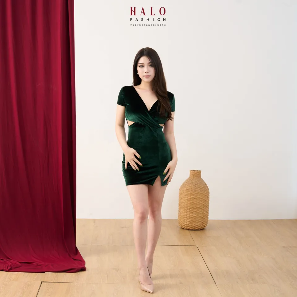 knee length dresses for ladies Alysha Halter Lace Mini Dress