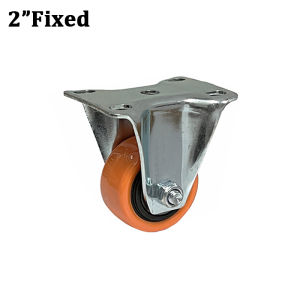 PU Orange CASTER WHEEL 1.5/2/3-inches Swivel with Brake and Fixed (Pushcart Trolley Wheel) Heavy Duty (sold per piece)