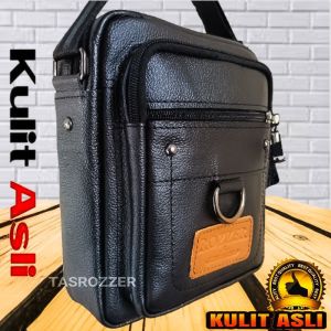 NEW - Tas kulit pria 100% ROZZER tahan api