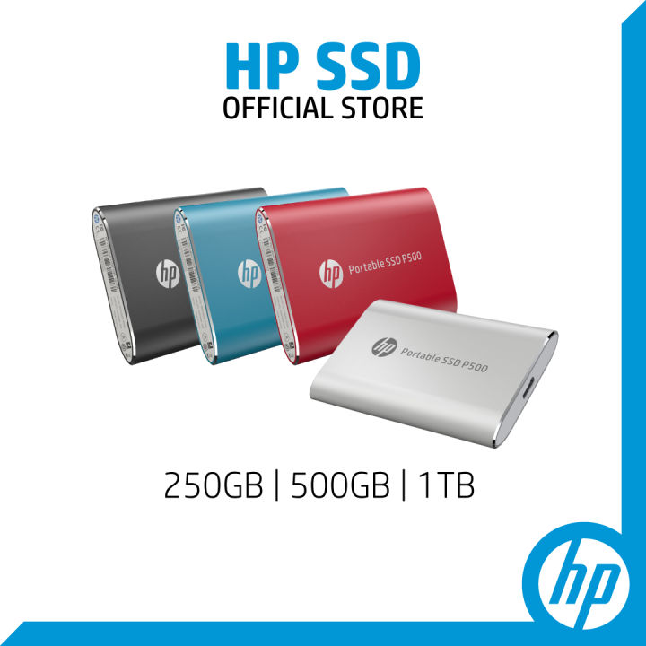 HP Portable External SSD P500 250/500GB Super Slim USB 3.2 Type-C with ...