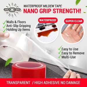🇸🇬 (2mm thick) Nano Strong Removable Transparent Double Sided Wall Mounting Tape / Heavy Duty Masking Adhesive Removable