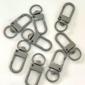 【Local Seller】1 Pcs Painted Paint Three Part Small Door Buckle Colored Keychain AccessoriesSpring Buckle Hanging Buckle