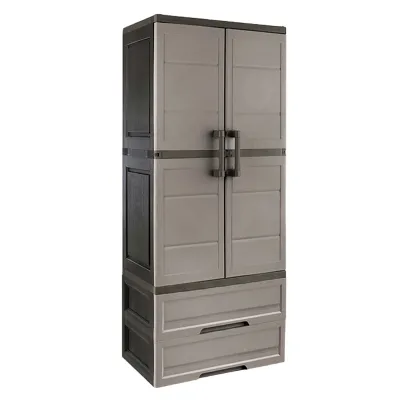 Megabox 186 Wardrobe Beige Cabinet w/ 2 Drawers
