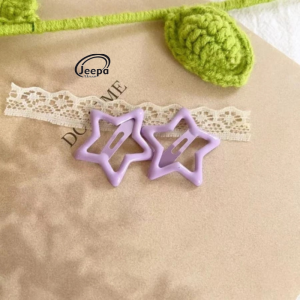 Jepit Poni Warna Bintang Lima Perhiasan Rambut Lucu Wanita Model Terbaru AT5