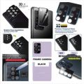 FRAME CAMERA SAMSUNG GALAXY S20 / S20 FE / S20 PLUS / S20 ULTRA / S21 / S21 PLUS / S21 ULTRA PELINDUNG KAMERA TEMPERED GLASS KAMERA PREMIUM 9H FULL BLACK LENS PROTECTOR. 