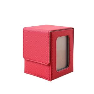 PLLEWY PU Window Collection Box Stain-resistant ic Closure Card Deck Box High Quality with Lid Trading Card Storage Box