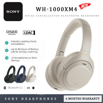 【6 Month Warranty】Original  Sony WH-1000XM4 Noise Cancelling Headphones Built-in