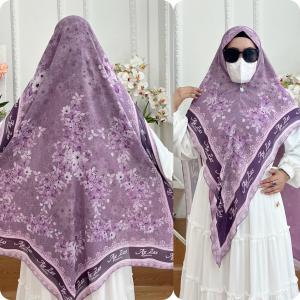 BISA COD! Hijab Instan Syari Printing Kode ADEL Bahan Ceruti Babydoll Premium By Ory AjeZas Collect