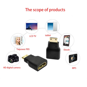 1080P Portable Display Port HDMIcompatible to HDMIcompatible Adaptor Converter Adapter Connector Fit for 1080P HDTV PC