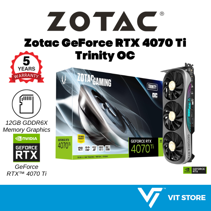 ZOTAC Gaming GeForce RTX 4070 Ti Trinity / Trinity OC 12GB GDDR6X ...